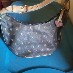 Dooney & Bourke Black Multicolor Shoulder Bag